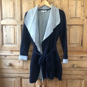 AS IS! Boden Small Navy Blue Gray Cardigan Sweater